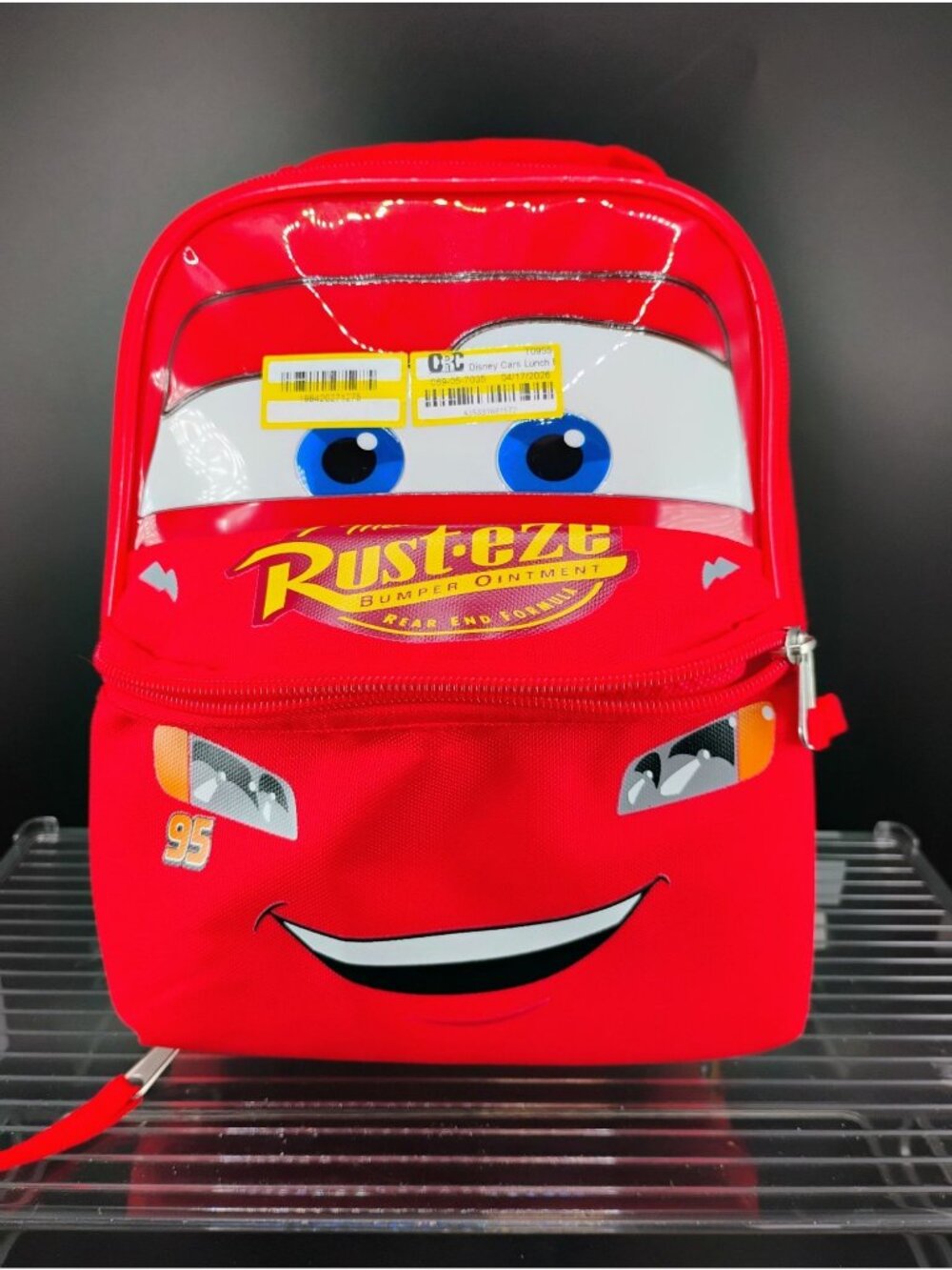 Disney Cars Lightning McQueen Rust-Eze Insulated Lunch Bag With Zipper